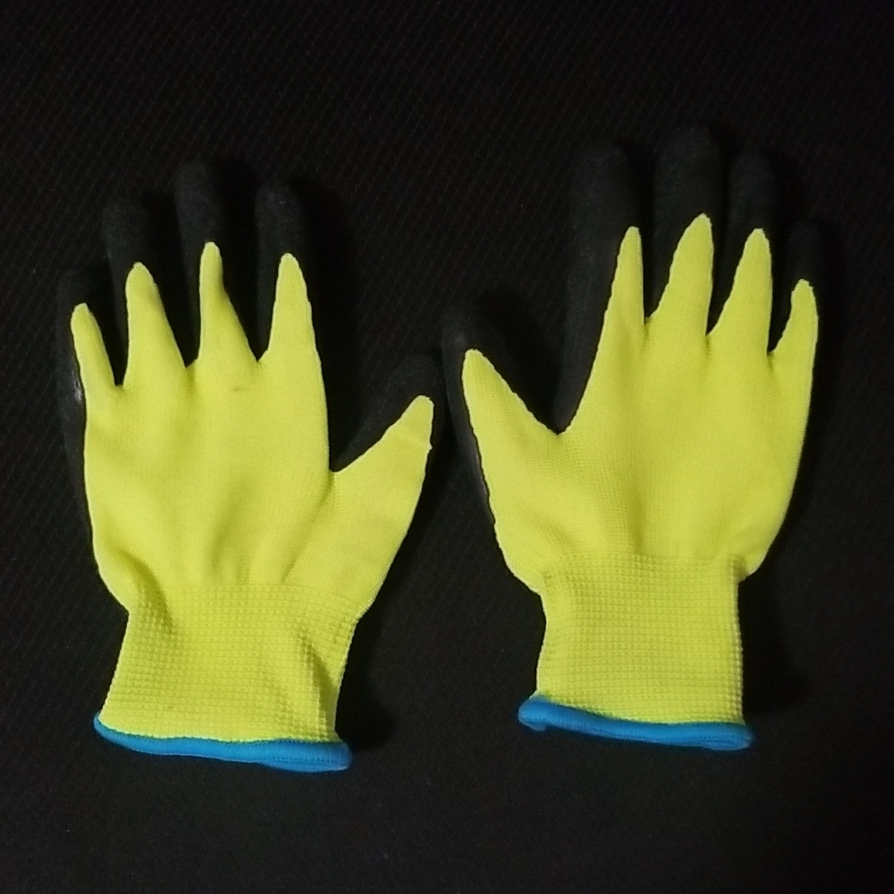 Kids Yellow & Black Outdoor Work Gloves